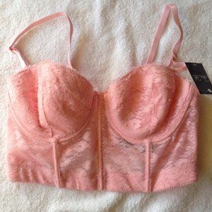 NWT Pink lace corset